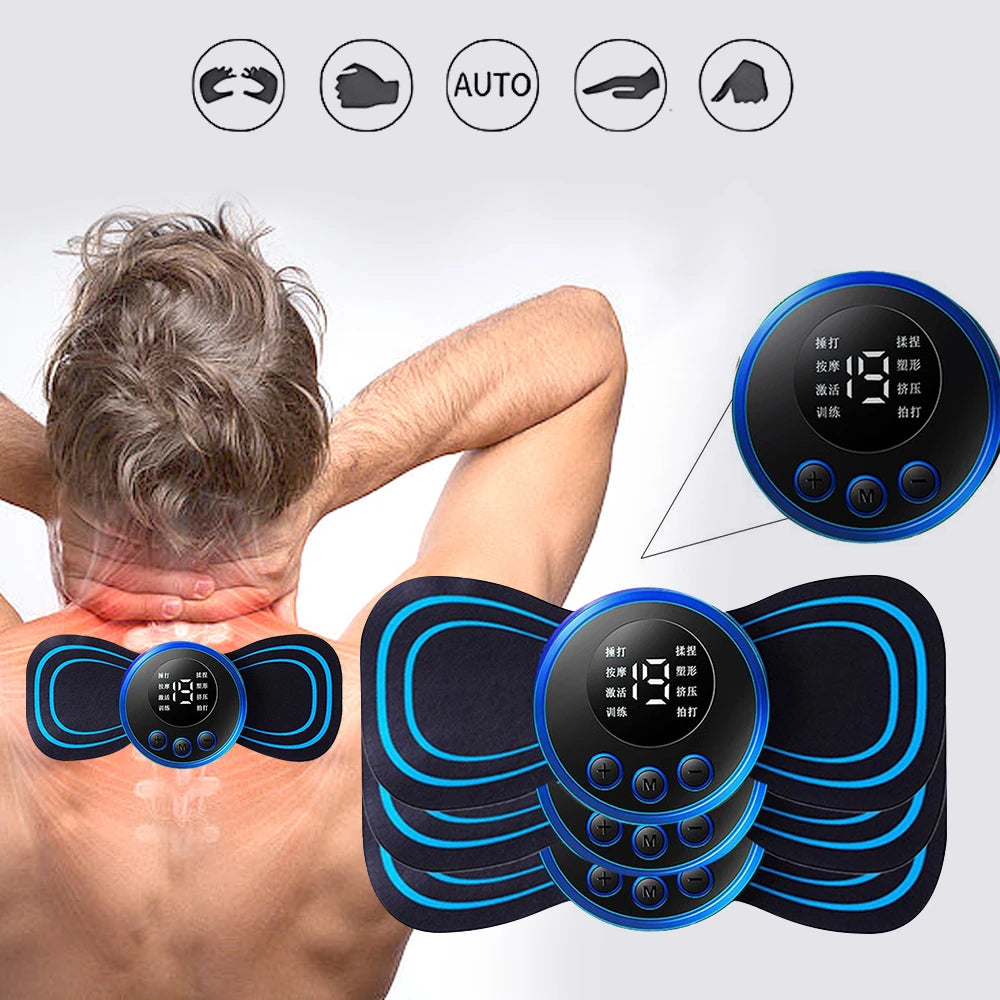 Alívio Instantâneo: Massageador Elétrico EMS Portátil para Dor Cervical